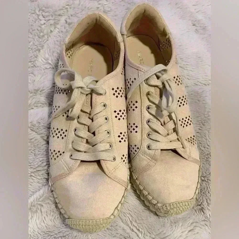 Marc Fisher Baila light pink espadrille sneakers size 7.5 comfort summer shoe